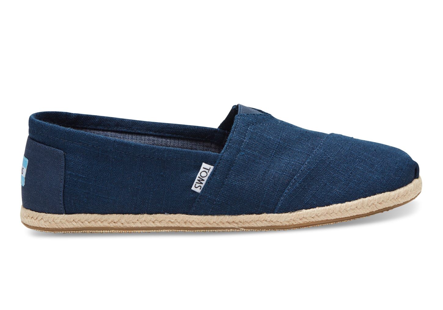 Toms Linen - Mens Alpargata Espadrilles - Navy - NZ - 370981UJE